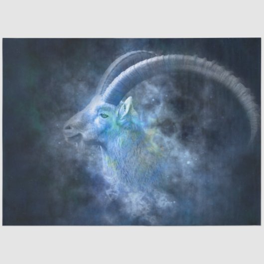 Ontvlechting van geit van Capricorn Tissuepapier (Voorkant)