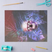 Ontvlechting van gloeiende regenboogvloeren tissuepapier (Craft)