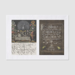 Ontvlechting van pacock floral insect tuin tissuepapier