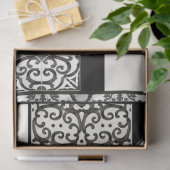 Ontvlechting van patroonpatronen in zwart-wit tissuepapier (Geschenk)