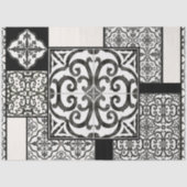 Ontvlechting van patroonpatronen in zwart-wit tissuepapier (Voorkant)