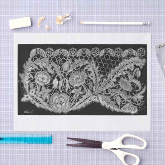 Ontvlechting van vlakke kant tissuepapier (Craft)