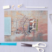 Ontvlechting van Western Boerderij voor Rustisch l Tissuepapier (Craft)