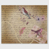  ontvlechting vogelveer efemera cadeaupapier (Vlak)