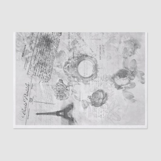 Ontvlechtingspagina van Parijs Tissuepapier (Voorkant)