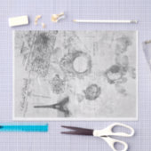 Ontvlechtingspagina van Parijs Tissuepapier (Craft)