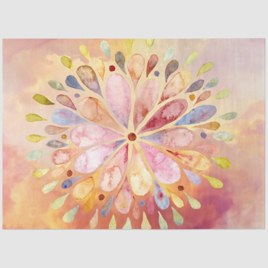 Ontvlechtingspapier voor Floral mandala Tissuepapier (Voorkant)