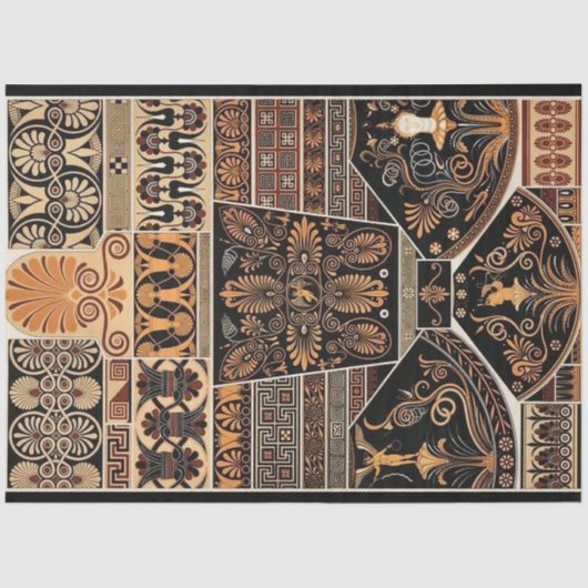 Ontvlechtingspatroon voor het Griekse ontwerp Tissuepapier (Voorkant)