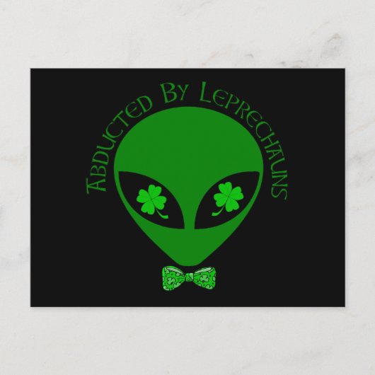 Ontvoerd door Alien Leprechauns Briefkaart (Voorkant)