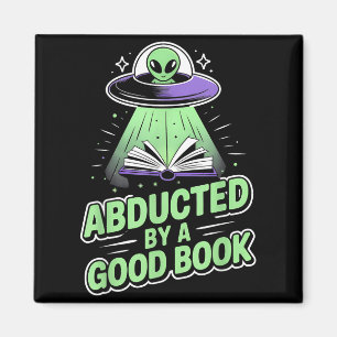 Ontvoerd door een goed boek grappige ufo alien lee magneet