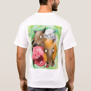 Ontvoerd door God Funny Cartoon Dieren T-Shirt