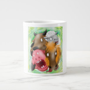Ontvoerd door God Funny Grappige Boerderijdieren K Grote Koffiekop