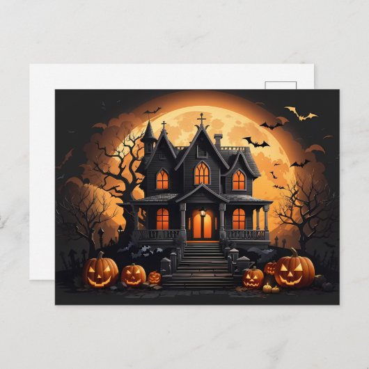 Ontvoerd huis feestdagenkaart (Voorkant / Achterkant)