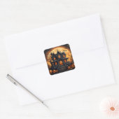 Ontvoerd huis vierkante sticker (Envelop)