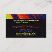 Ontvoering 3D Abstracte PRINTING TECH GEEK MEDIA Visitekaartje (Achterkant)