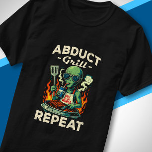 Ontvoering Grill Herhaal Retro BBQ Kookfeest Grapp T-shirt