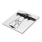 ontvoering van buitenaardse auto ' s tegeltje (Zijkant)