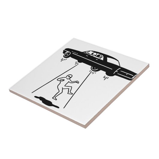 ontvoering van buitenaardse auto ' s tegeltje (Zijkant)