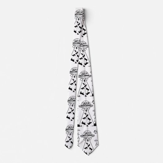 Ontvoering van buitenaardse koe stropdas (Achterkant)