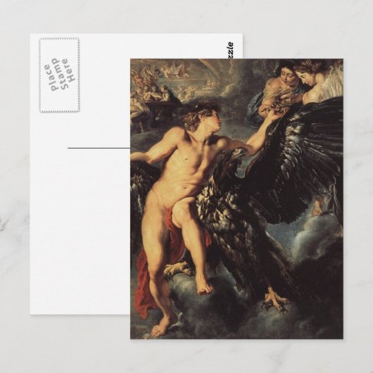 Ontvoering van Ganymed - Rubens Briefkaart (Voorkant / Achterkant)