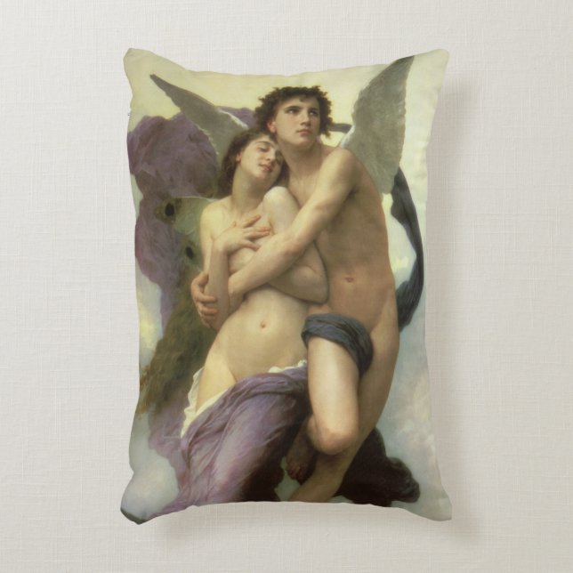 Ontvoering van Psyche door Bouguereau (alias Ravis Accent Kussen (Voorkant(Verticaal))