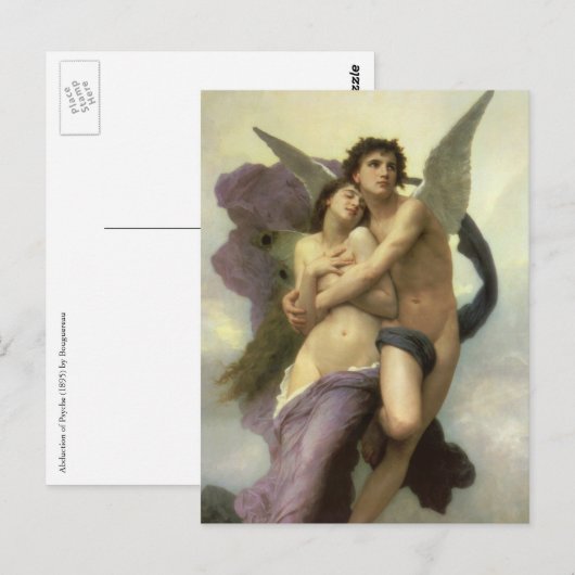 Ontvoering van Psyche door Bouguereau (alias Ravis Briefkaart (Voorkant / Achterkant)