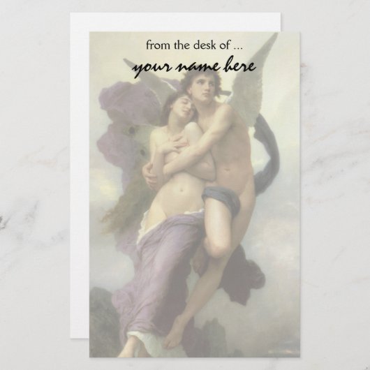 Ontvoering van Psyche door Bouguereau (alias Ravis Briefpapier (Voorkant / Achterkant)