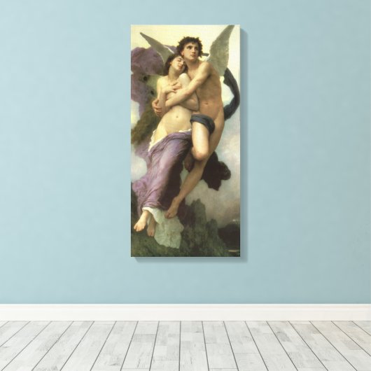 Ontvoering van Psyche door Bouguereau (alias Ravis Canvas Afdruk (Insitu (Houten vloer))