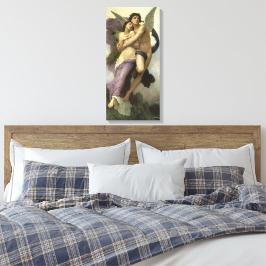 Ontvoering van Psyche door Bouguereau (alias Ravis Canvas Afdruk (Insitu (Slaapkamer))