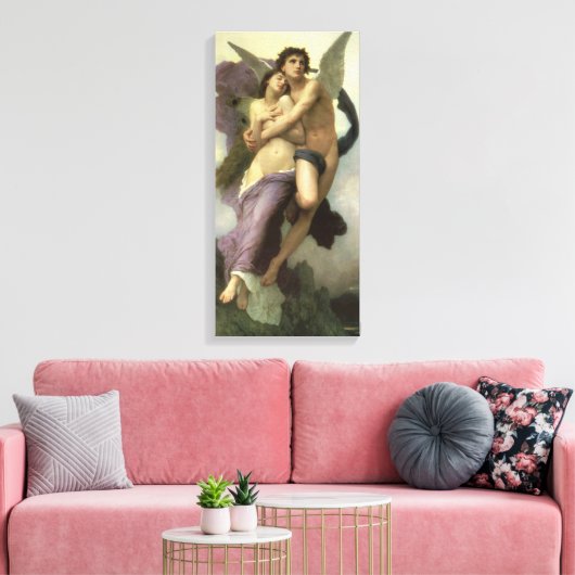 Ontvoering van Psyche door Bouguereau (alias Ravis Canvas Afdruk (Insitu (Woonkamer))