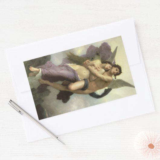 Ontvoering van Psyche door Bouguereau (alias Ravis Rechthoekige Sticker (Envelop)