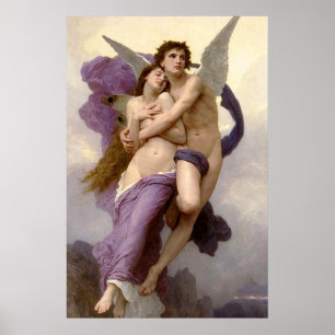 Ontvoering van Psyche door Bouguereau Poster