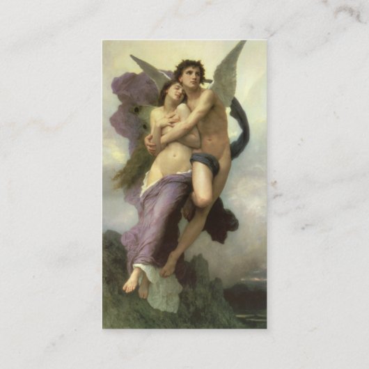 Ontvoering van Psyche door Bouguereau Visitekaartje (Achterkant)