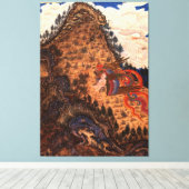 Ontvoering van Zal door de Simurgh / 1370 / Canvas Afdruk (Insitu (Houten vloer))