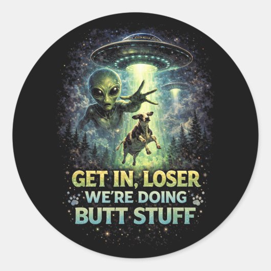 Ontvoeringsnacht Ronde Sticker (Voorkant)