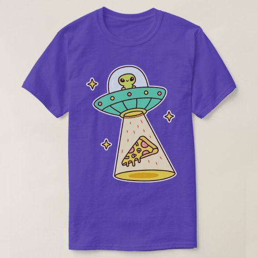 Ontvoert pizza grappig t-shirt (Design voorkant)
