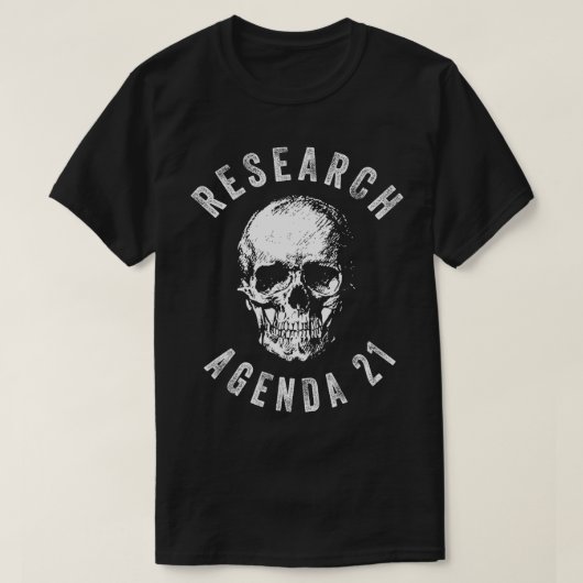 Ontvolking Conspiracy Theory Agenda 21 Populatio T-shirt (Design voorkant)