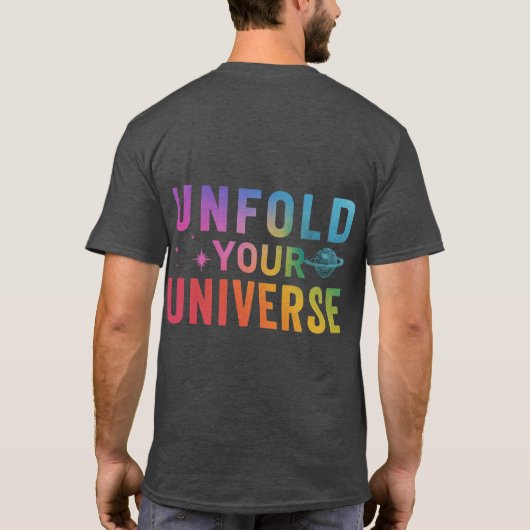 ontvouwen_ je_ universum_T-Shirt T-shirt (Achterkant)