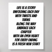 Ontvouwen van een inspirerend minigedicht poster (Voorkant)