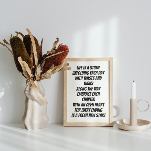 Ontvouwen van een inspirerend minigedicht poster