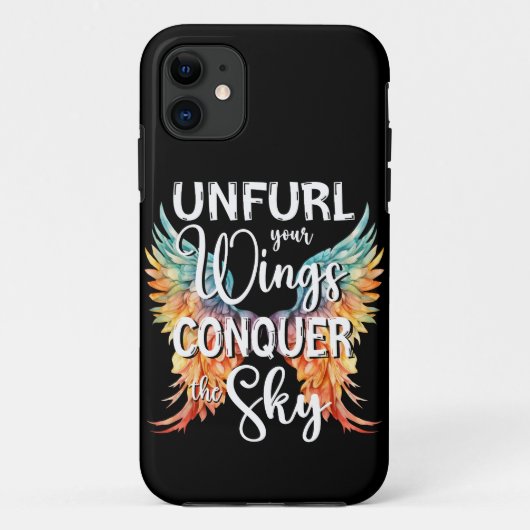 Ontvul je vleugels Verover de lucht, Kleurrijk Case-Mate iPhone Case (Achterkant)
