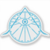 "Ontwaak" Alles-Ziende Oog & Symbool van Heilige G Sticker (Voorkant)