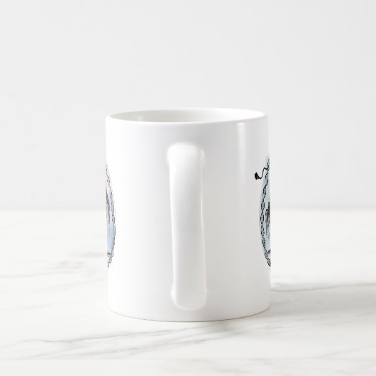 Ontwaak de Godin op Paarse Koffiemok (Handvat)