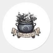 Ontwaak Je Kracht Ketel Ronde Sticker (Voorkant)