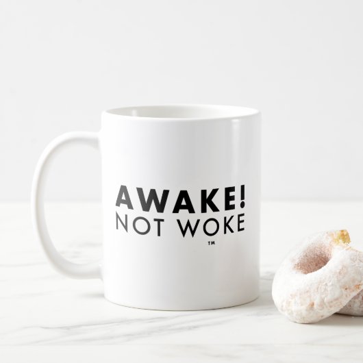 Ontwaak! Niet Woke™ LOGO Classic Mok (Met donut)