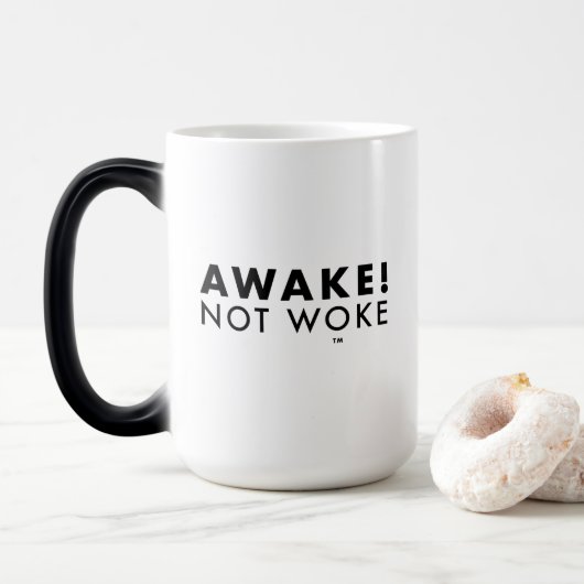 Ontwaak! Niet Woke™ LOGO Morphing-Mok Magische Mok (Met donut)