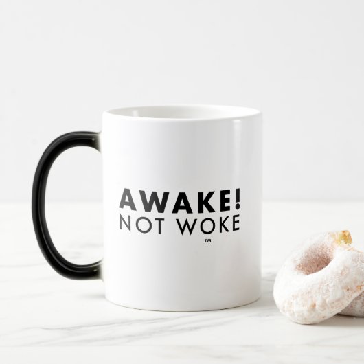 Ontwaak! Niet Woke™ LOGO Morphing-Mok Magische Mok (Met donut)