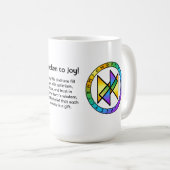 Ontwaak tot vreugde! Bind Rune 15 oz mok (Voorkant rechts)