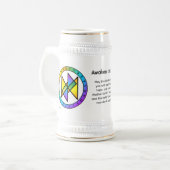 Ontwaak tot vreugde! Bindrune Mead Stein Bierpul (Voorkant links)
