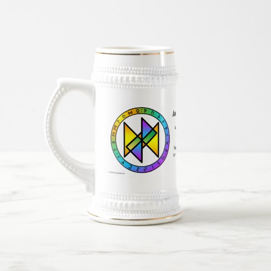 Ontwaak tot vreugde! Bindrune Mead Stein Bierpul (Links)